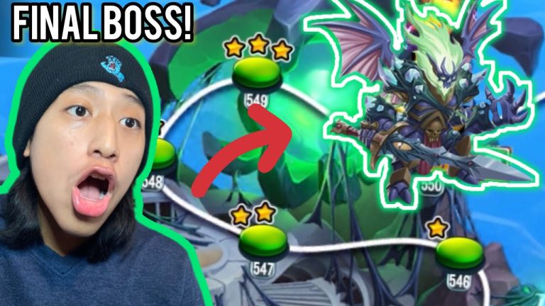 Epic battle scene featuring powerful monsters fighting the final island boss in Monster Legends, showcasing intense combat and strategic gameplay.